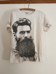 Vintage Ned Kelly Australia Unit Riders Motocross Shirt Mens White Large Rare MX