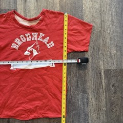 True Vintage 70s Champion Blue Bar Brodhead Red Cardinal Gym PE Tee Shirt