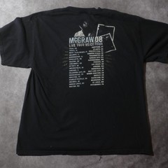 Alstyle Tim McGraw 2008 Tour T-Shirt Mens XL Black Good Live Your Voice Graphic