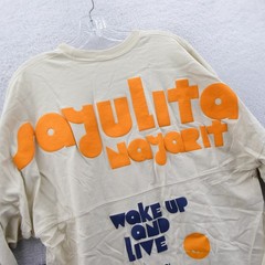 Spirit Jersey Long Sleeve Shirt Medium Sayulita Nayarit Wave Beige Puff Print