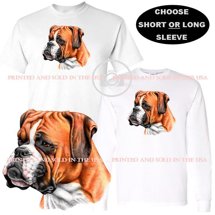 Boxer Dog Breed Fawn Color Art Portrait Custom T Shirt S-3X