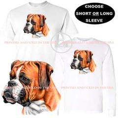 Boxer Dog Breed Fawn Color Art Portrait Custom T Shirt S-3X