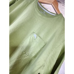 Tommy Bahama T-Shirt Mens Medium Green Pima Cotton Pocket UPF 50 Casual