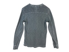 Lucky Brand Slub Thermal Shirt Mens M Gray Waffle Knit Long Sleeve Crewneck