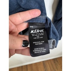 Kuhl Mens Blue Grey Long Sleeve Henley Shirt Thumbholes Large RN108846