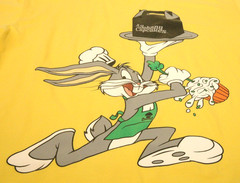 Johnny Cupcakes Looney Tunes Bugs Bunny Yellow T-Shirt XL 100% Cotton T0332