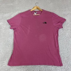 The North Face T Shirt Mens 2XL Pink Logo Short Sleeve Outdoors Hiking Walking