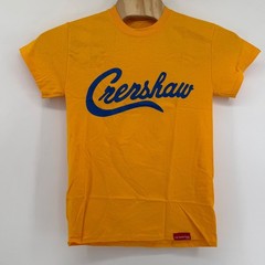 NWT The Marathon Clothing Crenshaw Tee Yellow Blue Short Sleeve Small TMC