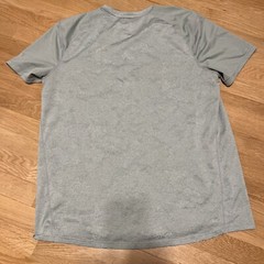 Nike Shirt Mens XL Grey Running Dri Fit Training Miler Camo Polyester Swoosh