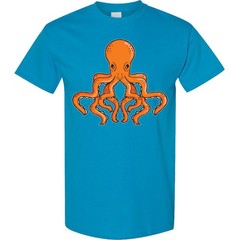 Inktastic Orange Octopus T-Shirt Sea Life Sun Cephalopod Creature Family Vacay