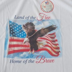 Land Of The FREE, Home Of The Brave T Shirt, SZ Large