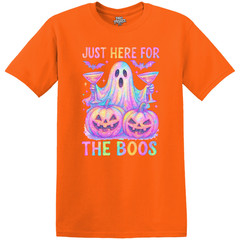 Halloween T-Shirt “Just Here For The Boos” – Choose Your Color & Size