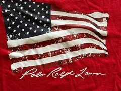 MEN’S POLO RALPH LAUREN RED S/S TEE SHIRT WITH US FLAG ON FRONT – XIZE 2XB – NWT