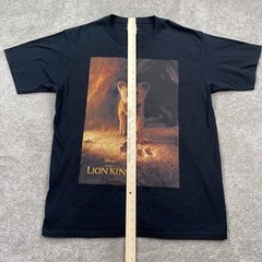 Disney Lion King Simba Live Action Graphic Adult T-Shirt Size L Black Cotton