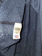 Cotton Citizen Indigo Blue Distressed T-Shirt Large