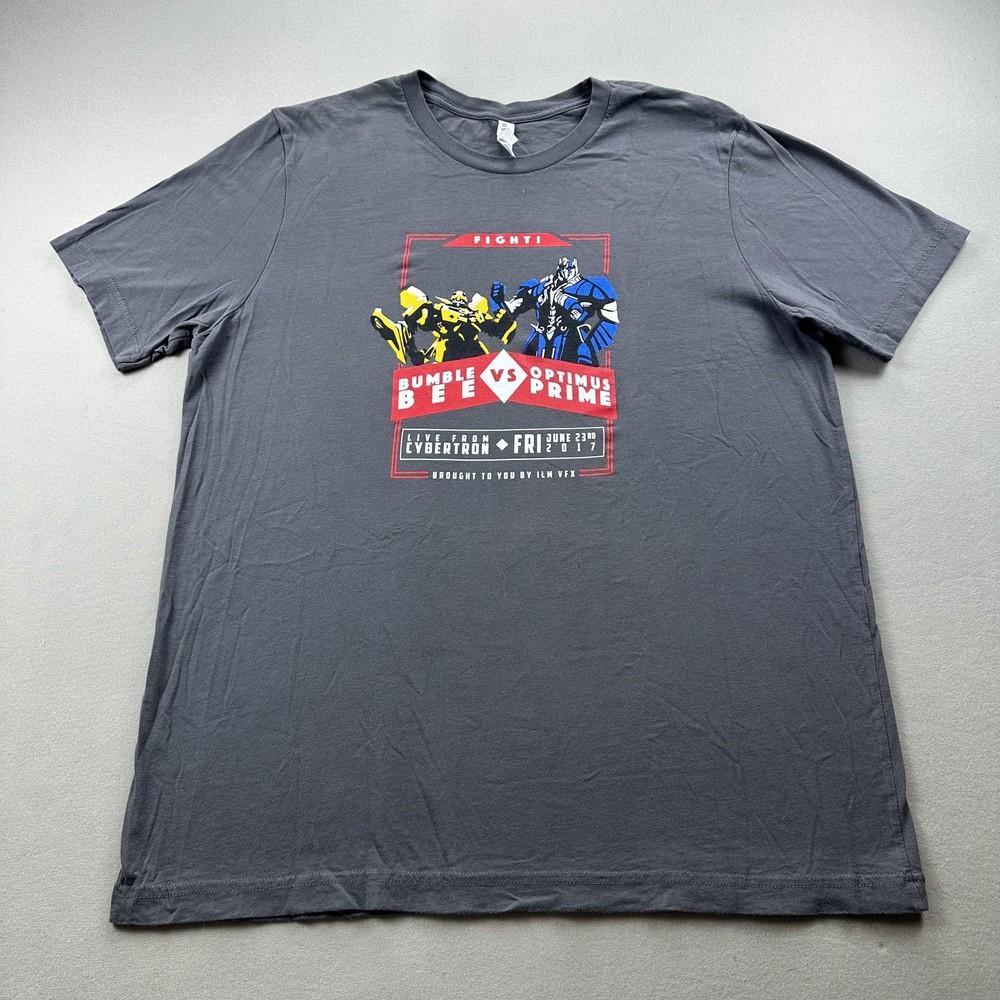 Transformers T-Shirt Mens XL Gray ILM Industrial Light & Magic VFX Cast Crew