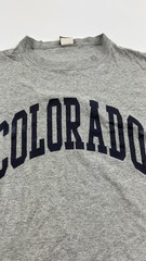 Colorado Shirt Mens Medium Gray MV Sport Made USA Short Sleeve College Tee