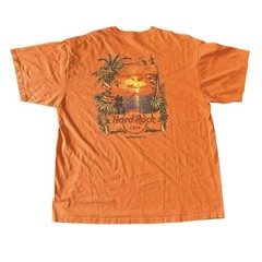 Hard Rock Cafe Honolulu T-shirt Men’s 2XL Tropical Sunset Graphic Print 2 Sides