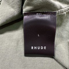 Rhude Oversized T Shirt Mens L Green Crop Boxy Relaxed Baggy Fit Fade Alt Street