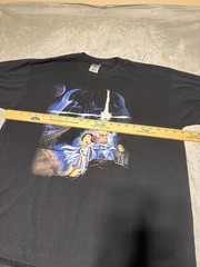 Jerzees Mens XL Black Fox Family Guy Star Wars Parody Short Sleeve Shirt 2007