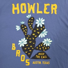 Howler Bros Prickly Pear Pocket T Shirt Mens M Blue Heed The Call Austin Texas