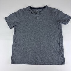 Free Fly Mens Medium Heather Grey Bamboo Blend Henley T-Shirt Size