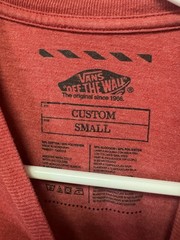 Vans Off The Wall Mens Red TShirt Shirt Small – Flaw W/ Ripped Seam As Pictured