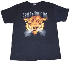 2013 Harley-Davidson Motorcycles Flame Hog Destination Tacoma WA T-Shirt Large