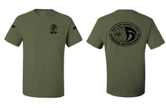 Krav Maga T-shirt Army green T-shirt black design International KRAV MAGA TEE