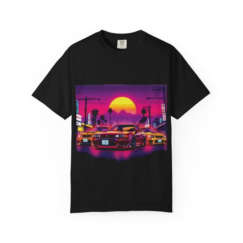 Retro Sunset Street Racing Shirt | Asian Car Vaporwave Scene