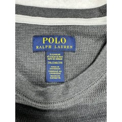 Polo Ralph Lauren Mens 2XL Charcoal Gray Waffle Knit Thermal Long Sleeve Shirt