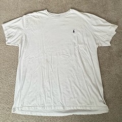 Polo Ralph Lauren White Pony Logo T Shirt Men’s XL Short Sleeve Cotton Tee