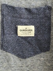 Quicksliver Michi Hoodie Mens Large Blue Heater Pullover tshirt Surf Skate