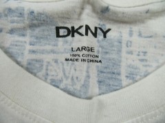 NWT DKNY Boy Cream Graphic T-Shirt 100% Cotton Size L (13-14Y)
