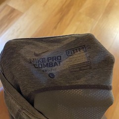 Nike Pro Combat Shirt Mens Xl Gray Fitted Performance Long Sleeve Dri Fit