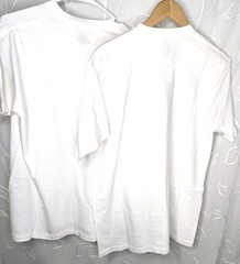 Vintage Jockey Plain White Tee Shirt Men Large Single Stitch set of 2