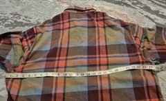Seasalt Men’s Fathomer Flannel Checked Plaid Shirt Regular Fit Orange Green XXXL