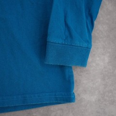 Carhartt Loose Fit Heavyweight Long Sleeve Logo Graphic Tee Atomic Blue Size XS