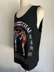 MUAY THAI Official MMA “Kick” Boxer Martial Arts Tank Top T-Shirt Size Large
