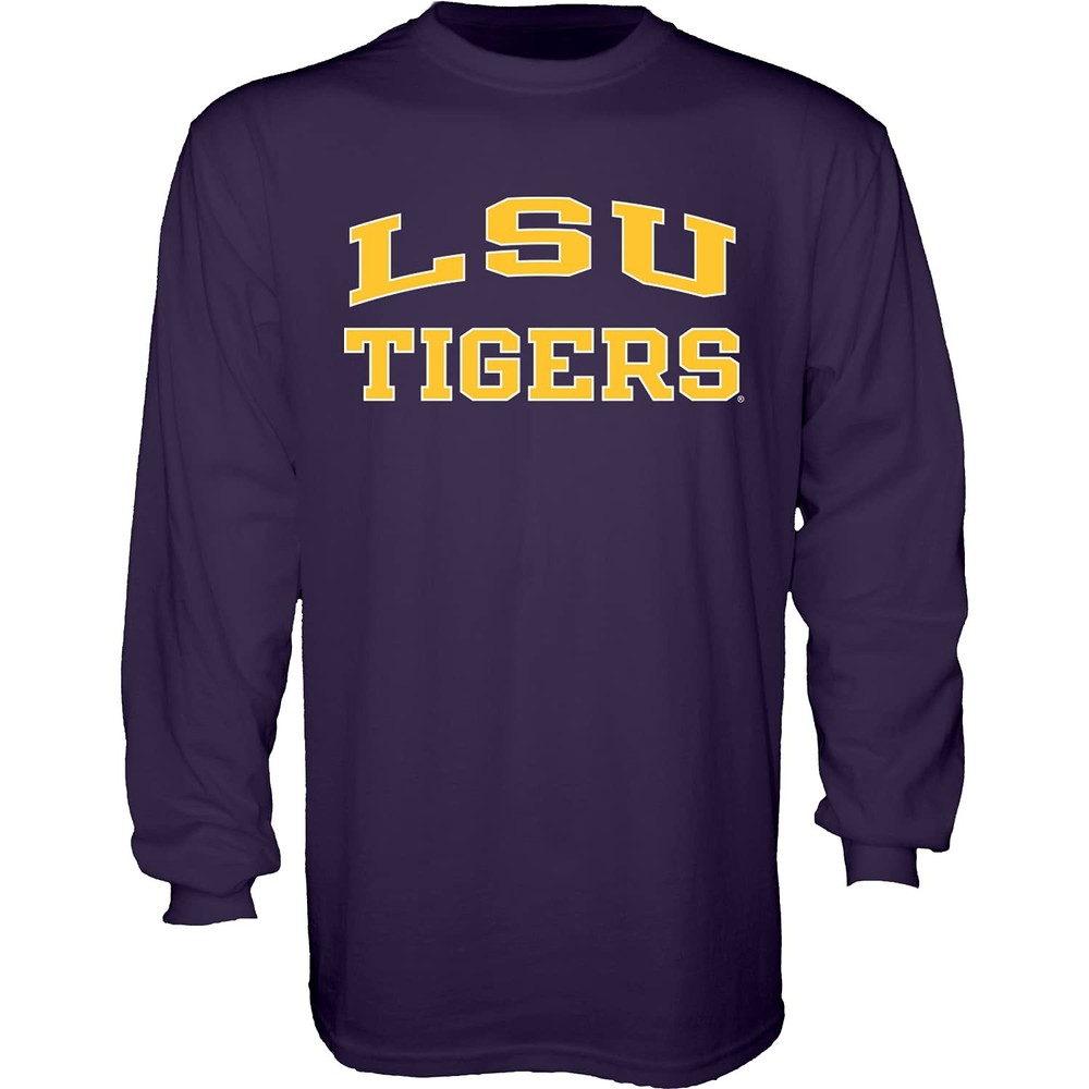 Blue 84 Mens Lsu Tigers Long Sleeve T-Shirt Arched Team Color Team Color Medium