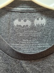 Batman men’s large L heathered gray blue red flag t-shirt polyester