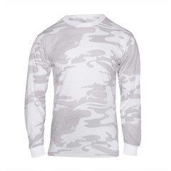 Rothco White Camo Long Sleeve T-Shirt Tactical Military Crew Tee Undershirt