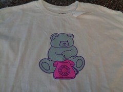 A-lab Teddy Bear Phone LOLGTFO White T-Shirt SS Adult Medium Brand New Tee Alab