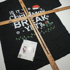 Port & Company T-Shirt Mens Large “Is It Christmas Break Yet?” Short Sleeve NWT