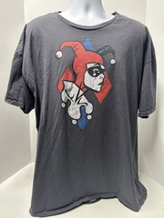 Harley Quinn Profiling T Shirt Mens Licensed DC Comics Tee Sport Dark Gray 3XL