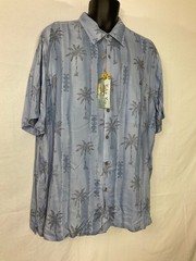 Batik Bay Light Blue Hawaiian Print Button Down Shirt Men’s Size XL NWT
