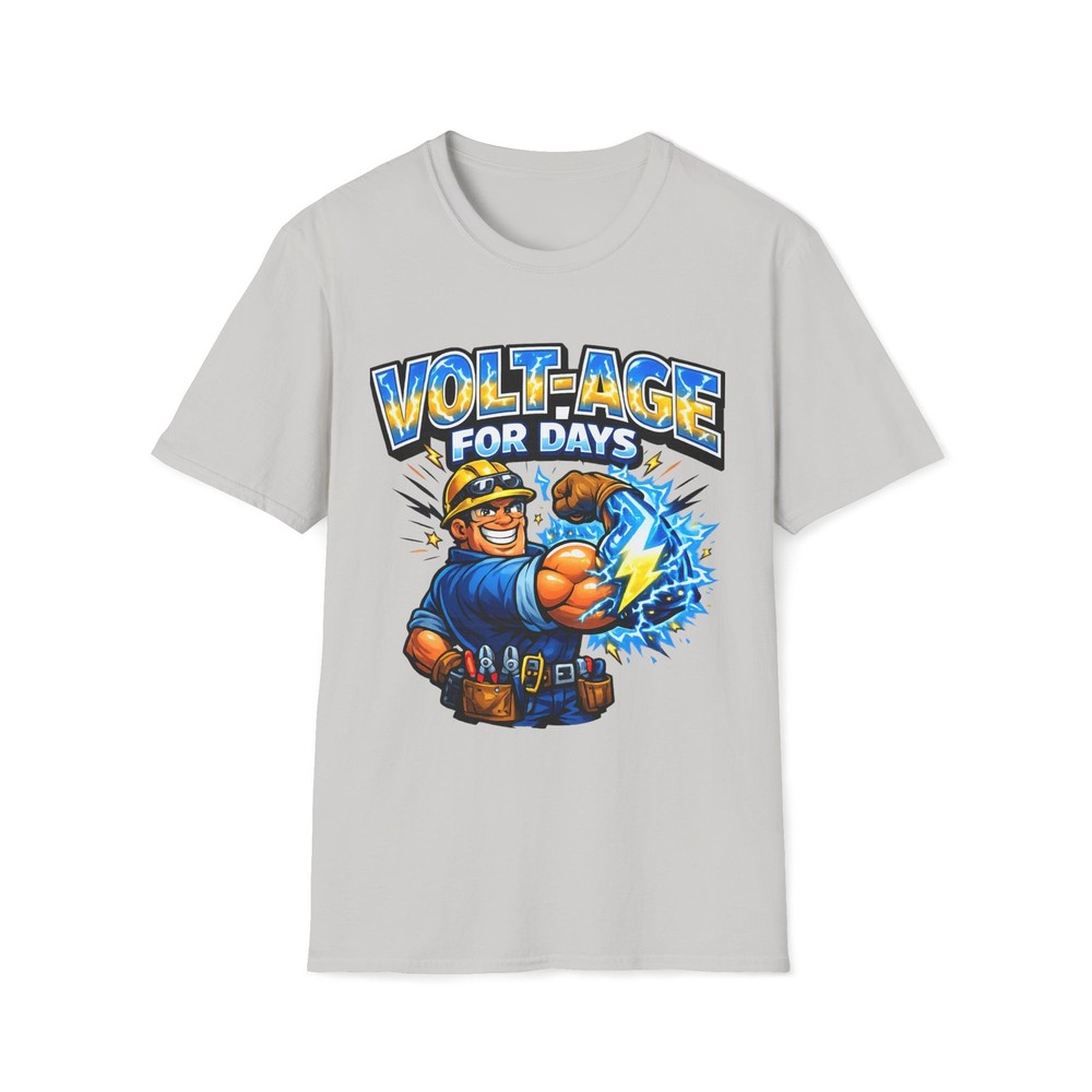 Volt-Age For Days Funny Electrician T Shirt Electrical Worker Trades Gift