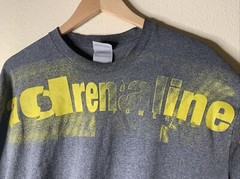 Vintage Nike Adrenaline Shirt Mens Sz L Gray Tag Sports Art Tee USA Y2K