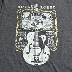 Wrangler Sz XL Graphic Logo Short Sleeve T-shirt Rock & Rodeo Western Cowboy