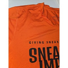 Adidas Men’s Creator Tee Sneaker Impact Graphic T Shirt Orange SZ L